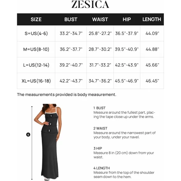 imageZESICA Womens Summer Spaghetti Straps Maxi Dress 2024 Sleeveless Square Neck Lightweight Long Beach DressesBlack