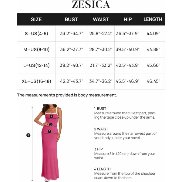 imageZESICA Womens Summer Spaghetti Straps Maxi Dress 2024 Sleeveless Square Neck Lightweight Long Beach DressesRose