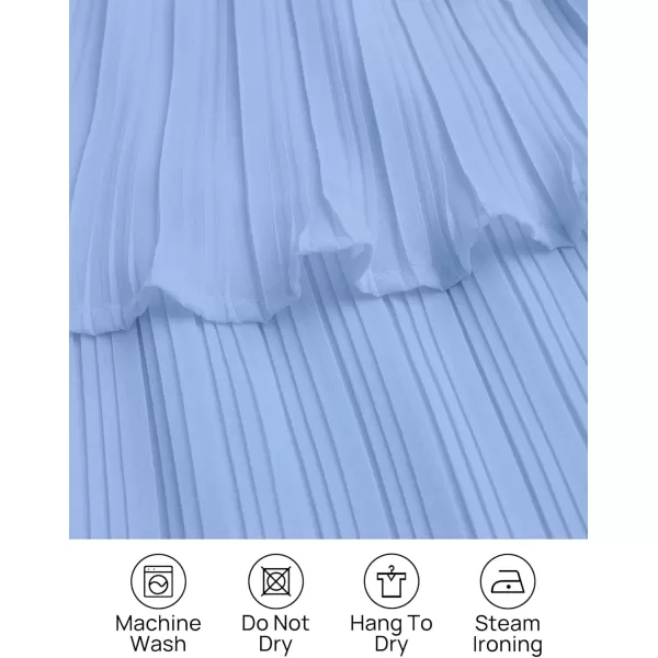 imageZESICA Womens 2024 Long Sleeve Crew Neck Ruffle Tiered Layered Chiffon Flowy Swing Long Midi DressLightblue