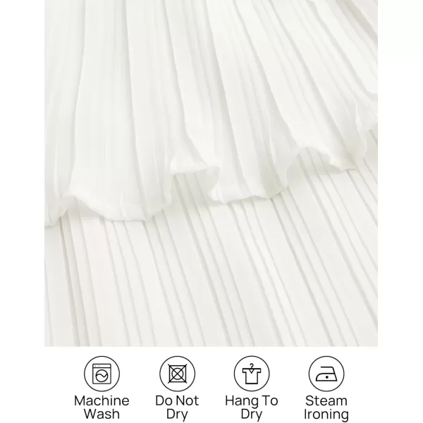 imageZESICA Womens 2024 Long Sleeve Crew Neck Ruffle Tiered Layered Chiffon Flowy Swing Long Midi DressWhite