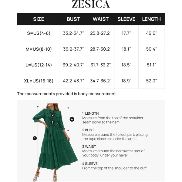 imageZESICA Womens Casual Half Sleeve Tie V Neck Elastic High Waist Solid Color Flowy Tiered A Line Beach Party Maxi DressDarkgreen