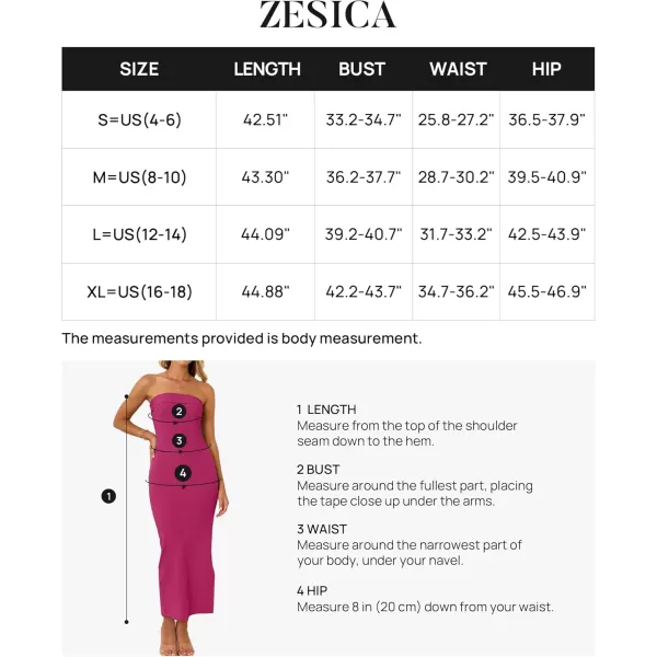 imageZESICA Womens Summer Strapless Bodycon Midi Dress 2024 Off Shoulder Strapless Side Slit Tube Long Club Party DressesPlum
