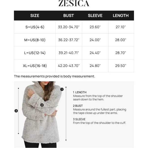 imageZESICA Womens Autumn Winter Long Sleeve Zipper Sherpa Fleece Sweatshirt Pullover Jacket CoatLight Apricot
