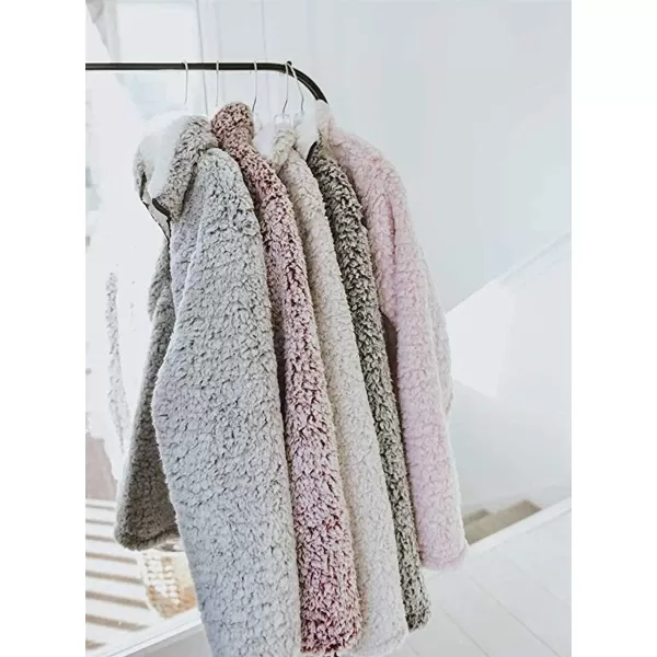 imageZESICA Womens Autumn Winter Long Sleeve Zipper Sherpa Fleece Sweatshirt Pullover Jacket CoatLight Coffee