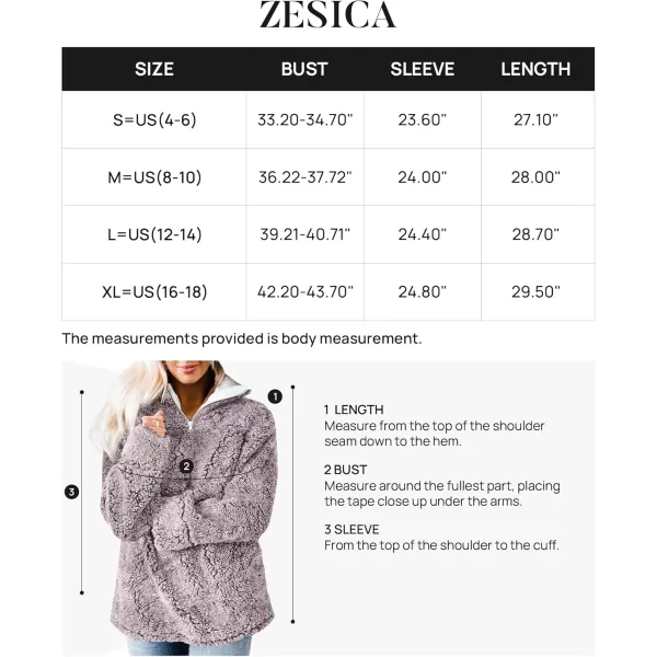 imageZESICA Womens Autumn Winter Long Sleeve Zipper Sherpa Fleece Sweatshirt Pullover Jacket CoatLight Coffee