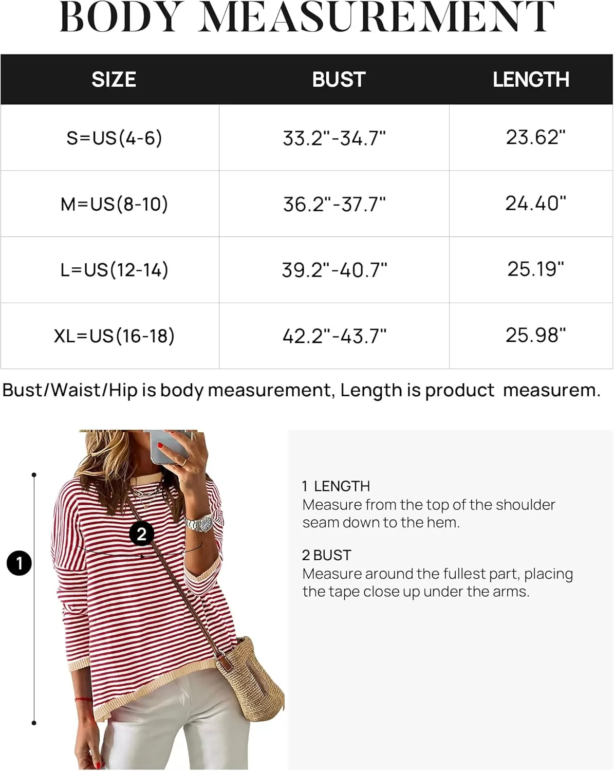 imageZESICA Womens 2024 Fall Striped Sweaters Long Sleeve Crew Neck Shirts Color Block Lightweight Pullover TopsRed