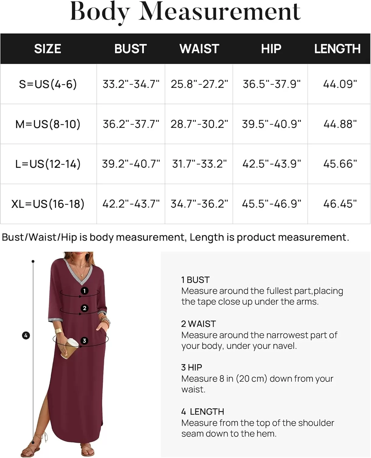 imageZESICA Womens Dresses 2024 Causal 34 Sleeve V Neck Loose Fit Split Beach Long Maxi Dress with PocketsPlum