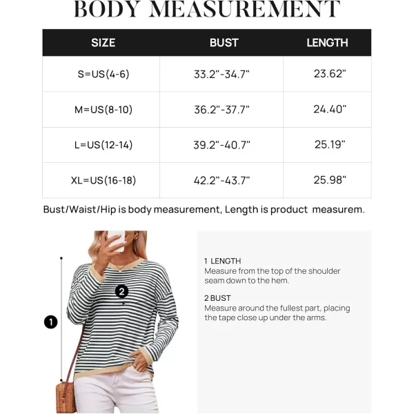 imageZESICA Womens 2024 Fall Striped Sweaters Long Sleeve Crew Neck Shirts Color Block Lightweight Pullover TopsStripe Grey