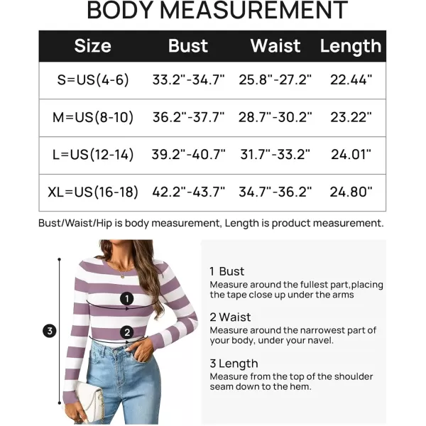 imageZESICA Striped Sweaters for Women 2024 Fall Crewneck Knit Long Sleeve Shirts Slim Fit Casual Basic Tee TopsTaro