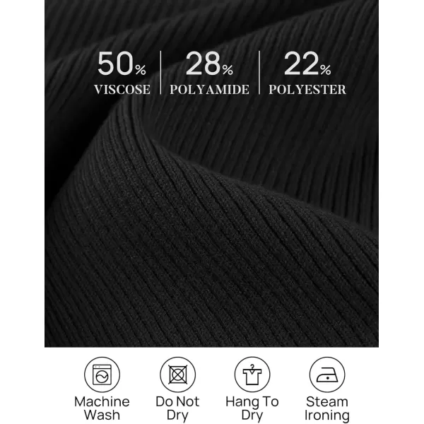 imageZESICA Womens 2024 Long Sleeve Button Down V Neck Slim Fitted T Shirts Fall Casual Ribbed Knit Basic Tee TopsBlack