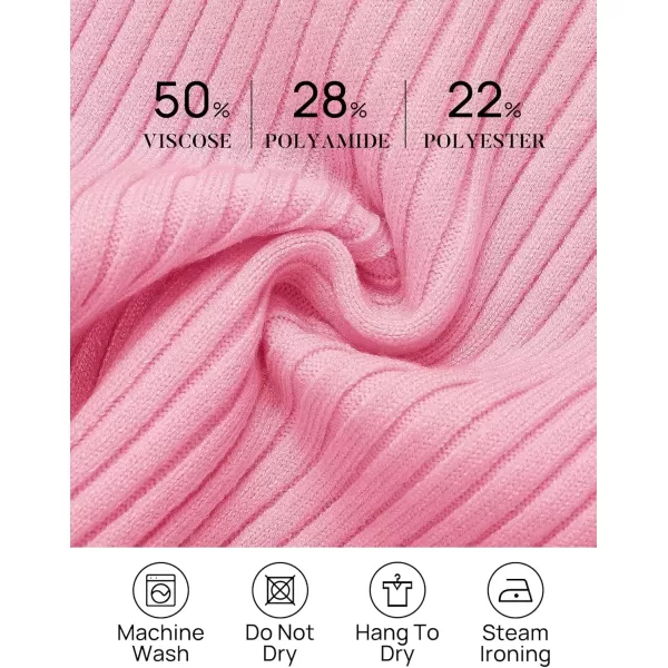 imageZESICA Womens 2024 Ribbed Tank Tops Summer Sleeveless V Neck Shirts Casual Sexy Slim Fitted Basic Knit TeesHotpink