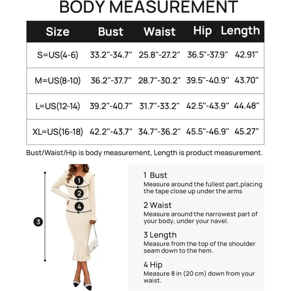 imageZESICA Womens Long Sleeve Sweater Dress 2024 Fall Lapel Collar Button Elegant Casual Midi Bodycon DressesApricot