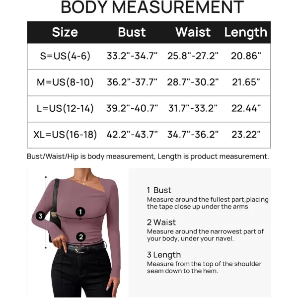 imageZESICA Womens Long Sleeve Tops 2024 Fall Asymmetrical Neck Slim Fitted Sexy Y2K Knit Shirts ClothesPurple