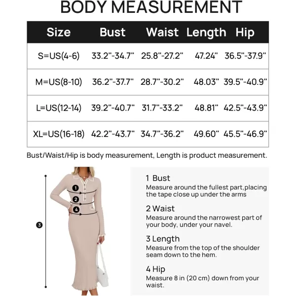 imageZESICA Womens Ribbed Button V Neck Sweater Dress 2024 Elegant Trendy Ruffle Long Sleeve Knit Bodycon Midi DressesSand