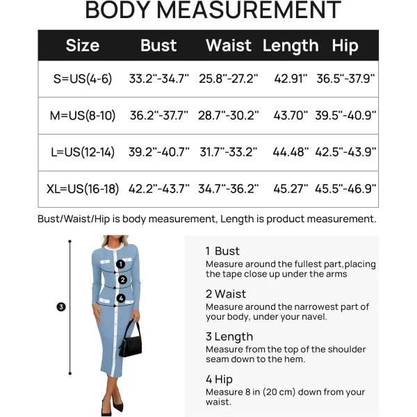 imageZESICA Womens Ribbed Crewneck Sweater Dress 2024 Fall Winter Long Sleeve Button Color Block Knit Midi DressesBlue