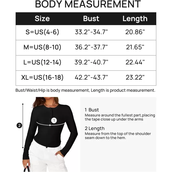 imageZESICA Womens Long Sleeve Crew Neck Shirts 2024 Fall Button Down Slim Fitted Knit Basic Tops Fleece Lined Pullover SweaterBlack