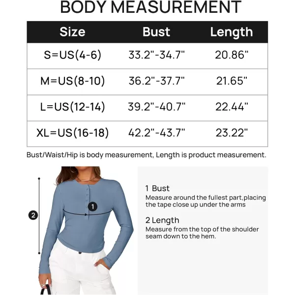 imageZESICA Womens Long Sleeve Crew Neck Shirts 2024 Fall Button Down Slim Fitted Knit Basic Tops Fleece Lined Pullover SweaterDusty Blue