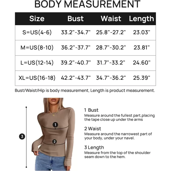imageZESICA Womens Long Sleeve Crewneck Fleece Shirts 2024 Fall Winter Thermal Casual Slim Fit Pullover TopsKhaki