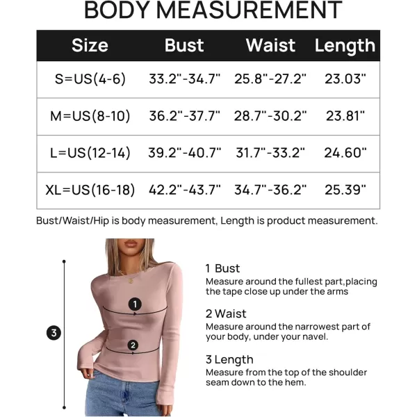 imageZESICA Womens Long Sleeve Crewneck Fleece Shirts 2024 Fall Winter Thermal Casual Slim Fit Pullover TopsPink