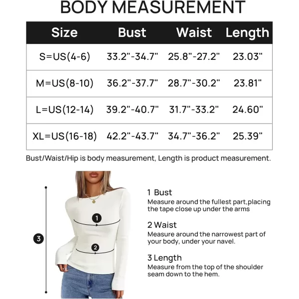 imageZESICA Womens Long Sleeve Crewneck Fleece Shirts 2024 Fall Winter Thermal Casual Slim Fit Pullover TopsWhite