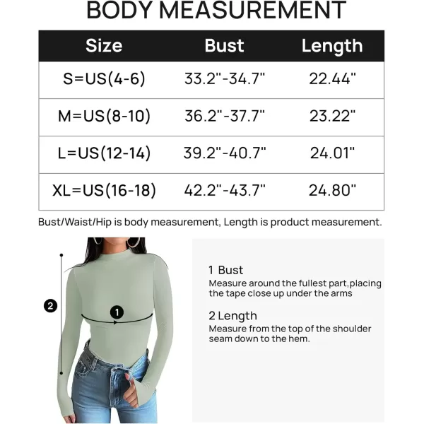 imageZESICA Womens Long Sleeve Mock Neck Tops 2024 Fall Slim Fitted Pullover Basic Shirts Casual Winter ClothesBean Green
