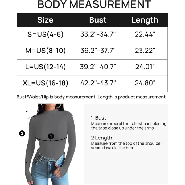 imageZESICA Womens Long Sleeve Mock Neck Tops 2024 Fall Slim Fitted Pullover Basic Shirts Casual Winter ClothesDark Grey