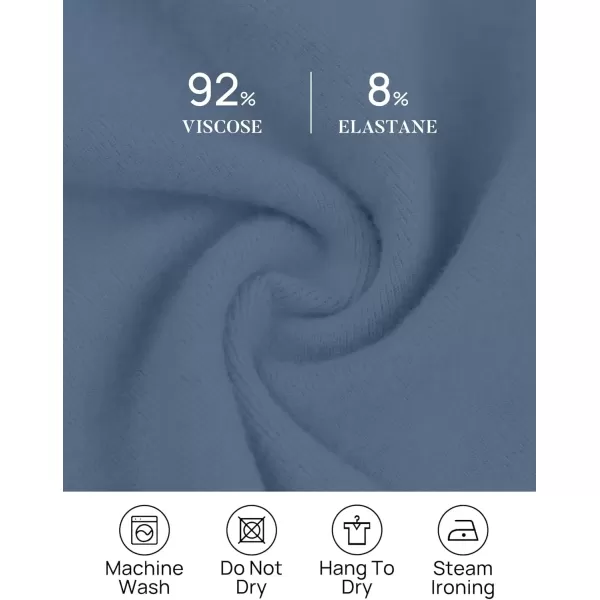 imageZESICA Womens Long Sleeve Mock Neck Tops 2024 Fall Slim Fitted Pullover Basic Shirts Casual Winter ClothesDusty Blue