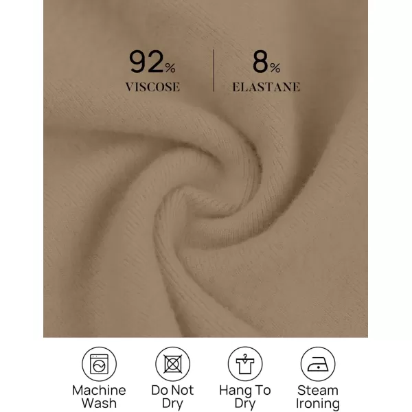imageZESICA Womens Long Sleeve Mock Neck Tops 2024 Fall Slim Fitted Pullover Basic Shirts Casual Winter ClothesKhaki