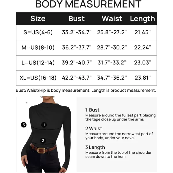 imageZESICA Womens Long Sleeve Tops Mock Neck Ruched Tight Shirts 2024 Fall Trendy OutfitsBlack