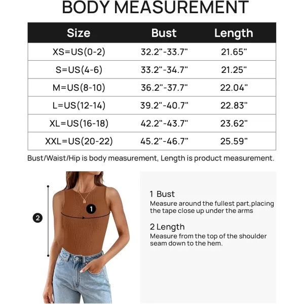 imageZESICA Womens Ribbed Tank Tops 2024 Summer Sleeveless High Neck Casual Slim Fitted Basic Knit ShirtsDarkbrown