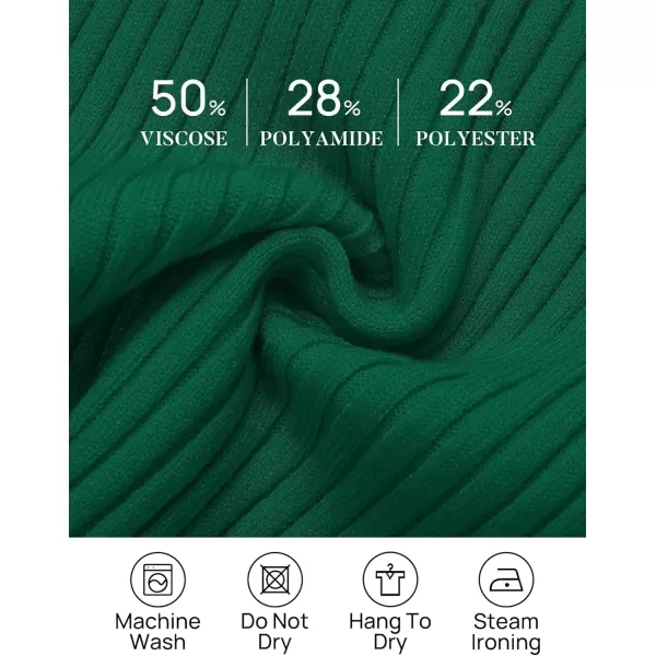 imageZESICA Womens Ribbed Tank Tops 2024 Summer Sleeveless High Neck Casual Slim Fitted Basic Knit ShirtsGreen