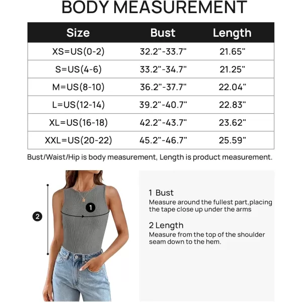 imageZESICA Womens Ribbed Tank Tops 2024 Summer Sleeveless High Neck Casual Slim Fitted Basic Knit ShirtsGrey