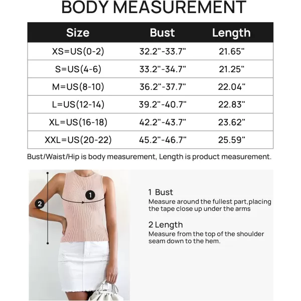imageZESICA Womens Ribbed Tank Tops 2024 Summer Sleeveless High Neck Casual Slim Fitted Basic Knit ShirtsPink