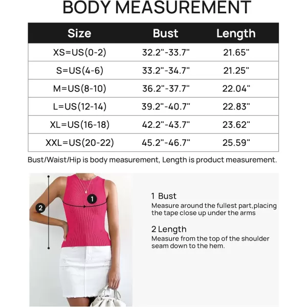 imageZESICA Womens Ribbed Tank Tops 2024 Summer Sleeveless High Neck Casual Slim Fitted Basic Knit ShirtsRose