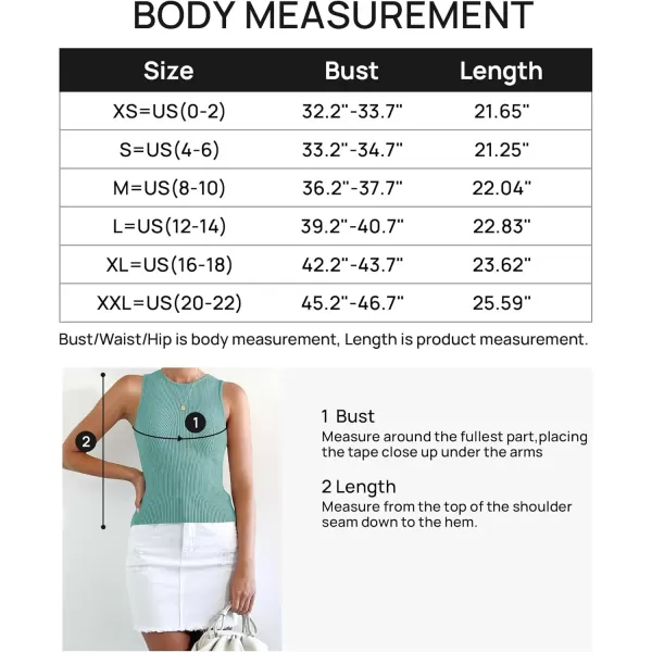imageZESICA Womens Ribbed Tank Tops 2024 Summer Sleeveless High Neck Casual Slim Fitted Basic Knit ShirtsSage