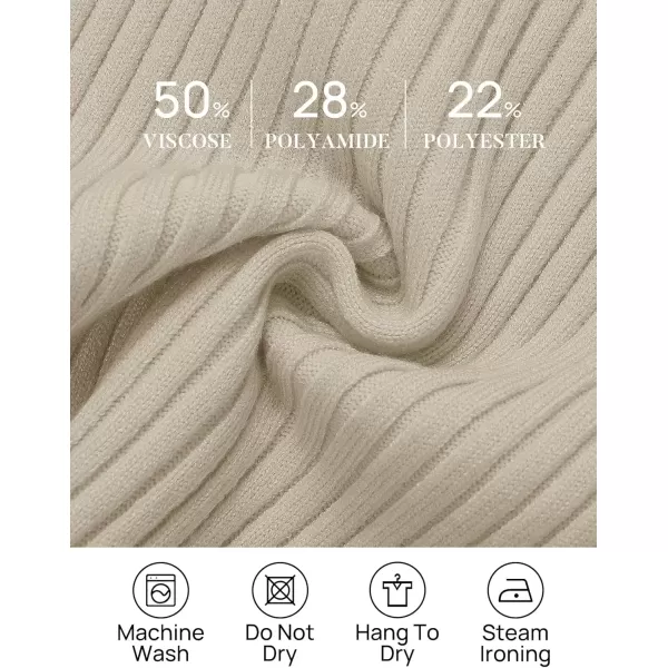 imageZESICA Womens Ribbed Tank Tops 2024 Summer Sleeveless High Neck Casual Slim Fitted Basic Knit ShirtsSand