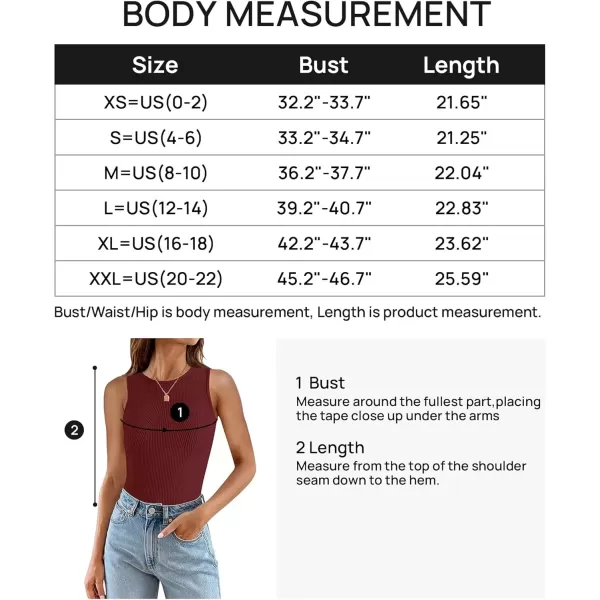 imageZESICA Womens Ribbed Tank Tops 2024 Summer Sleeveless High Neck Casual Slim Fitted Basic Knit ShirtsWine