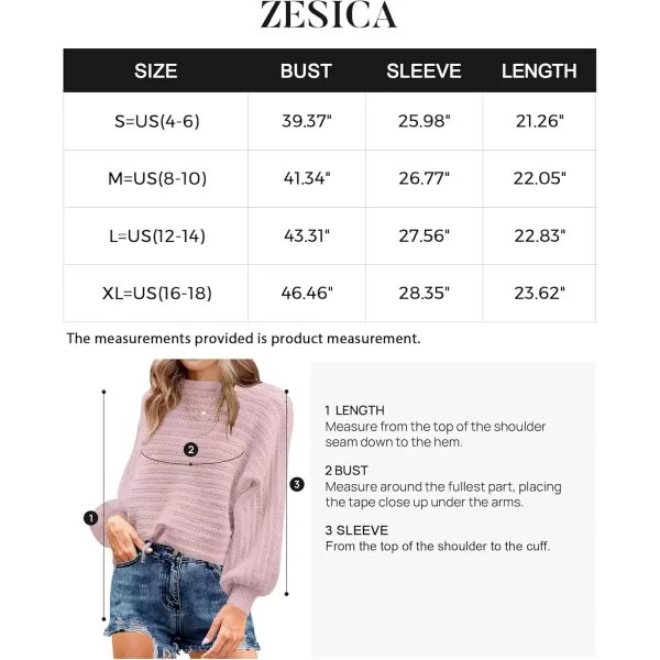 imageZESICA Womens 2024 Fall Casual Long Sleeve Crew Neck Cable Knit Loose Pullover Sweater Jumper Top