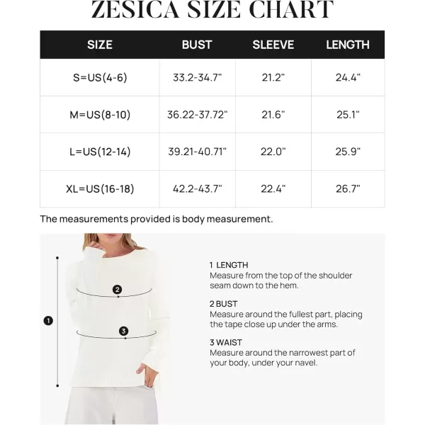 imageZESICA Womens 2024 Fall Long Sleeve Crew Neck Soft Knit Side Slit Comfy Loose Pullover Sweater Jumper TopsWhite