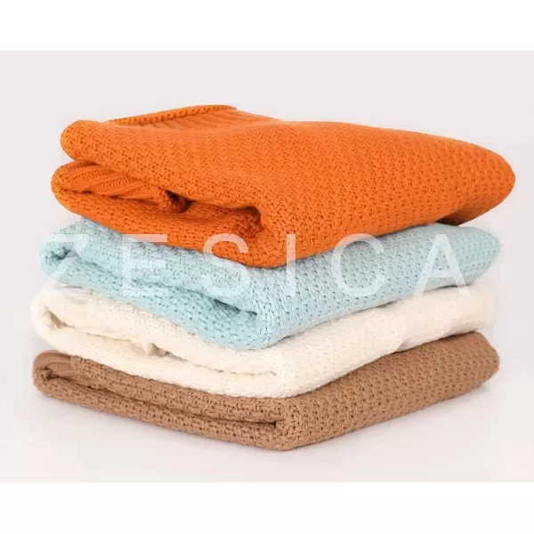 imageZESICA Womens 2024 Fall Long Sleeve Turtleneck Casual Loose Chunky Knitted Pullover Sweater Jumper TopOrange