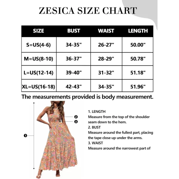 imageZESICA Womens 2024 Summer Crossover Halter Neck Sleeveless Plaid Cut Out Backless Flowy A Line Maxi DressGreygreen