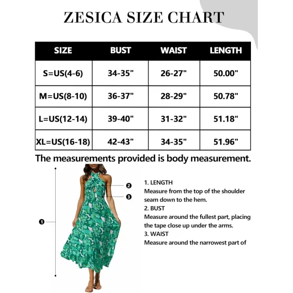 imageZESICA Womens 2024 Summer Crossover Halter Neck Sleeveless Plaid Cut Out Backless Flowy A Line Maxi DressViridis