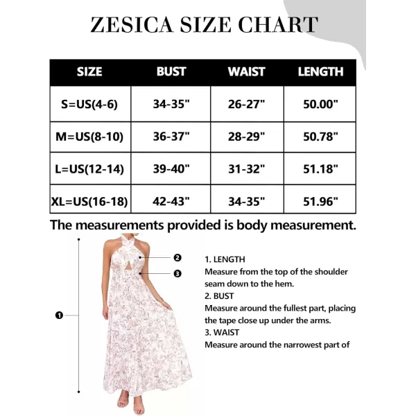 imageZESICA Womens 2024 Summer Crossover Halter Neck Sleeveless Plaid Cut Out Backless Flowy A Line Maxi DressWhite