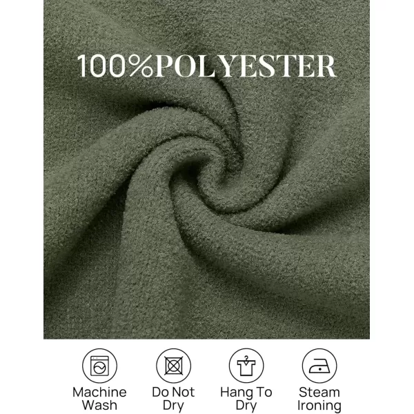 imageZESICA Womens 2024 Winter Long Sleeve 14 Zipper V Neck Loose Fuzzy Knitted Chunky Warm Pullover Sweater Jumper TopsArmygreen