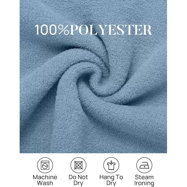 imageZESICA Womens 2024 Winter Long Sleeve 14 Zipper V Neck Loose Fuzzy Knitted Chunky Warm Pullover Sweater Jumper TopsBlue