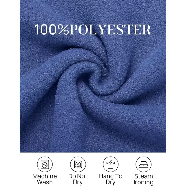 imageZESICA Womens 2024 Winter Long Sleeve 14 Zipper V Neck Loose Fuzzy Knitted Chunky Warm Pullover Sweater Jumper TopsCobaltblue