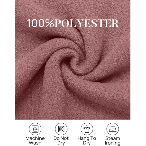 imageZESICA Womens 2024 Winter Long Sleeve 14 Zipper V Neck Loose Fuzzy Knitted Chunky Warm Pullover Sweater Jumper TopsFuchsia