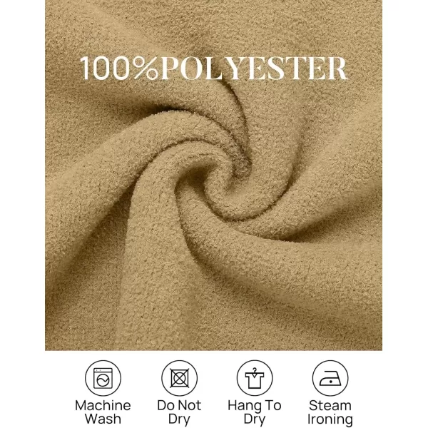 imageZESICA Womens 2024 Winter Long Sleeve 14 Zipper V Neck Loose Fuzzy Knitted Chunky Warm Pullover Sweater Jumper TopsKhaki