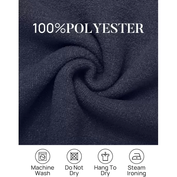 imageZESICA Womens 2024 Winter Long Sleeve 14 Zipper V Neck Loose Fuzzy Knitted Chunky Warm Pullover Sweater Jumper TopsNavy