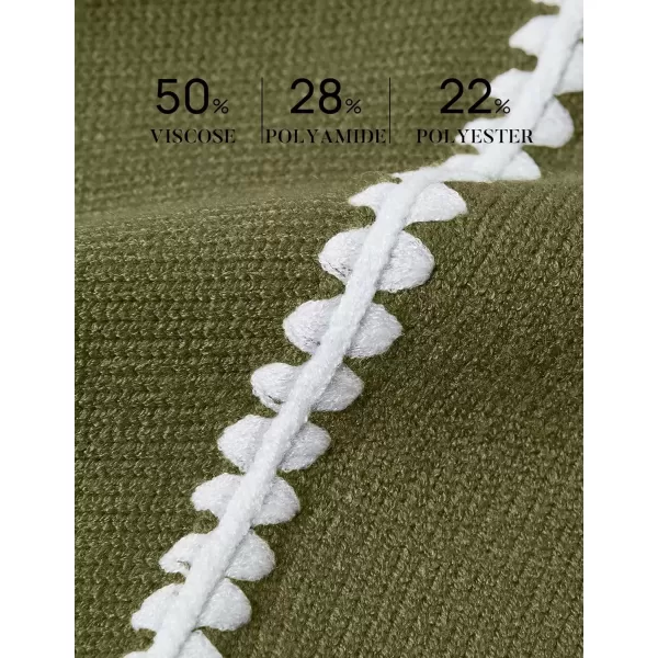 imageZESICA Womens Fall Long Sleeve Oversized Sweaters 2024 Casual Crew Neck Loose Fit Ribbed Knit Color Block Soft Pullover TopsMoss Green